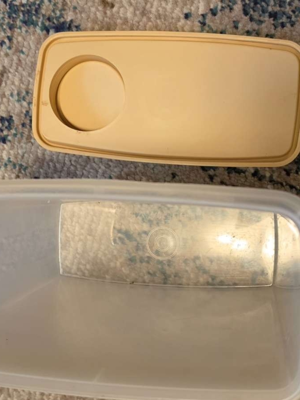 Tupperware Cream Rectangular Food Storage Container with Lid